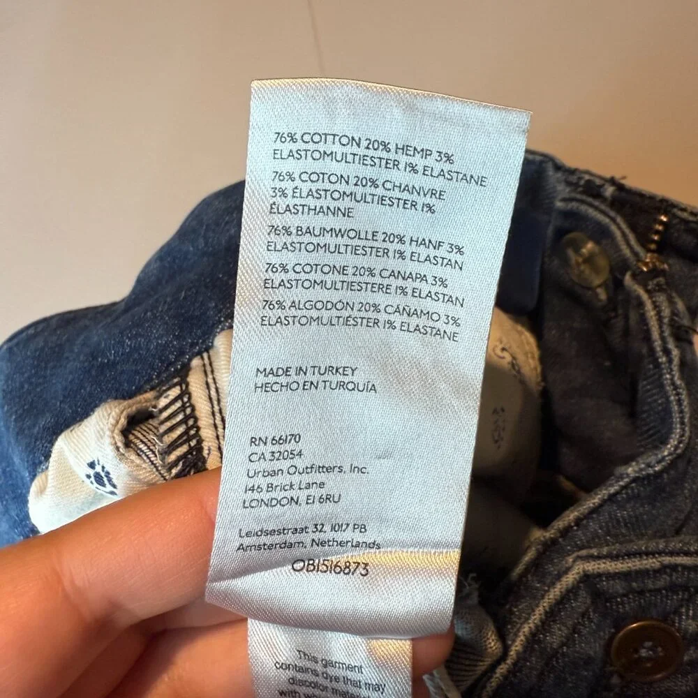 Anthropologie Pilcro Women 27 Polished Mid Rise Bootcut Jeans Dark Wash Button